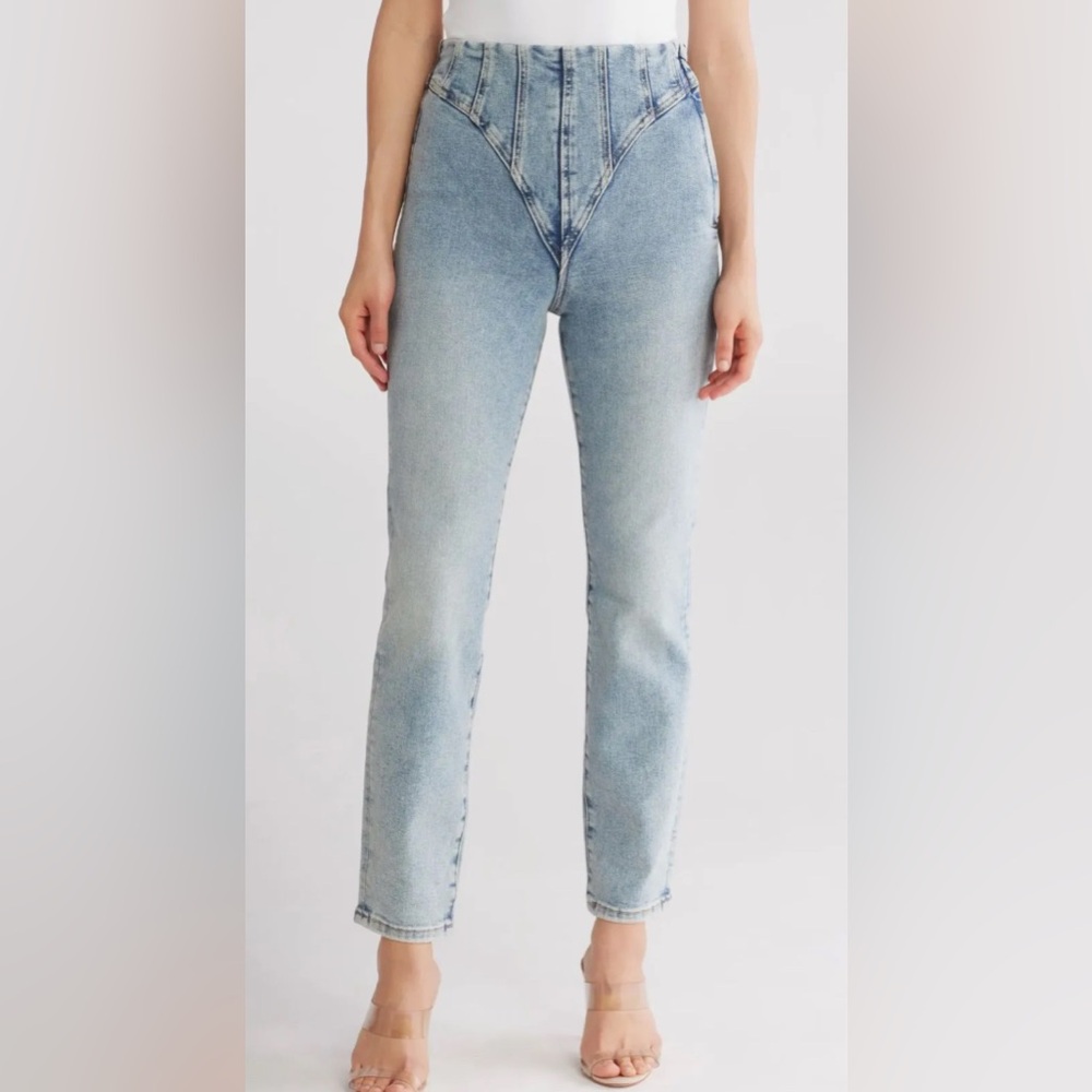 Good American Good Classic Pintuck jeans indigo sz 4/27 highrise skinny
